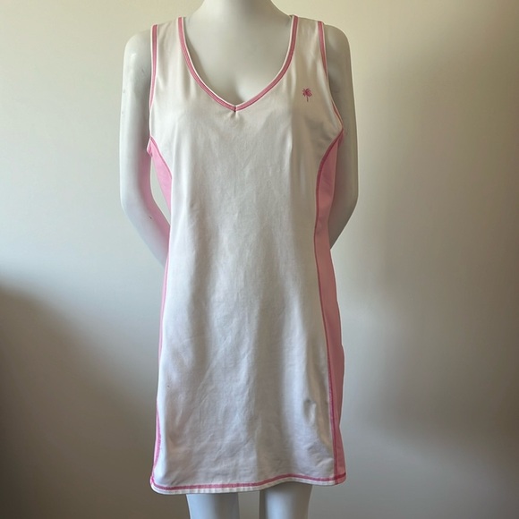 Vintage 1990s Lilly Pulitzer White Pink Tennis Dress - Picture 2 of 11